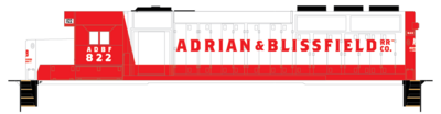 Adrian &amp; Blissfield EMD GPs Locomotive Decals