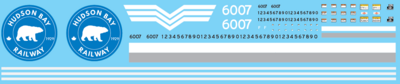 N Scale - Hudson Bay Railway SD60m Locomotive Decals