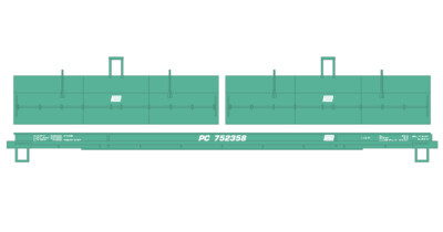 Penn Central Gondola 53ft Evans Square Hood Decals
