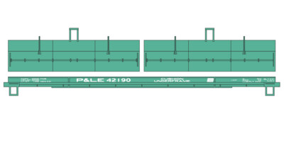 Pittsburgh Lake Erie Gondola 53ft Evans Square Hood Decals