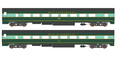 Erie Lackawanna Yellow Passenger Car Decals