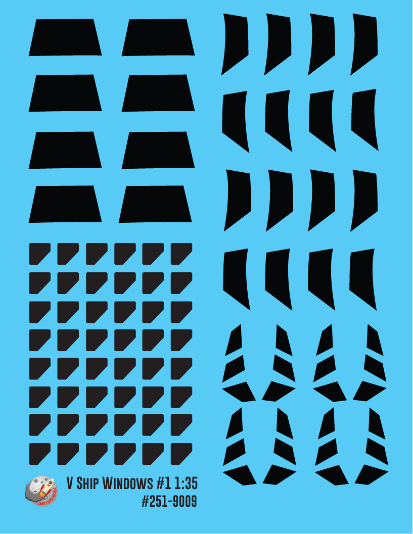 V Ship Windows #1 1:35 Decals