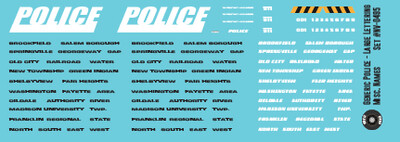 Generic Police Large Lettering Decals