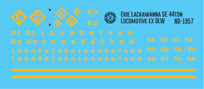 Erie Lackawanna ex DLW GE 44ton Locomotive Decals