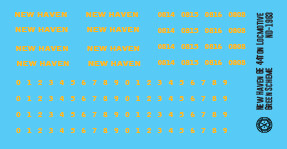 N Scale - New Haven GE 44ton Locomotive Green Scheme Decals
