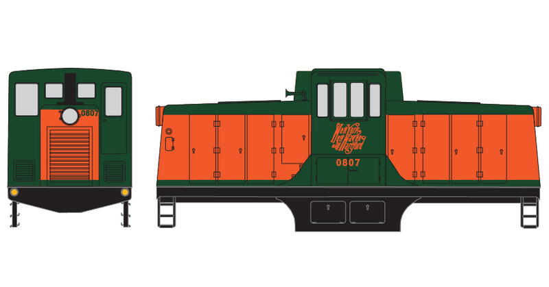 New Haven GE 44ton Locomotive Orange Green Scheme Decals