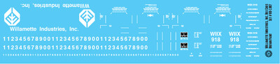 N Scale - Willamette Industries Box Car Decals