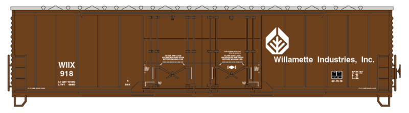Willamette Industries Box Car Decals