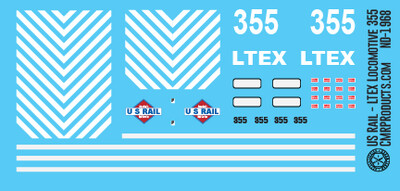 US Rail LTEX Locomotive 355 Decals