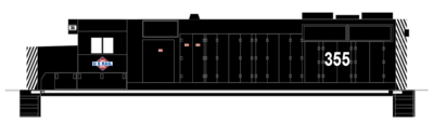 US Rail LTEX Locomotive 355 Decals
