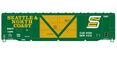 Seattle &amp; North Coast 50ft Double Door Box Car Decals