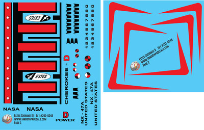 Tango Papa Decals Estes Saturn V 1:100 Rocket Decal Set 2023 USA Made