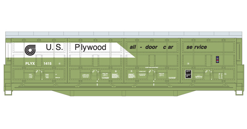 US Plywood All Door Box Car Decals