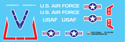 Estes X-16 Rocket Decal Set