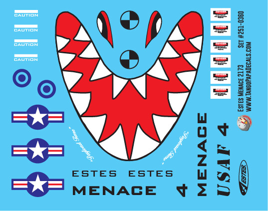 Estes Menace 2173 Decals