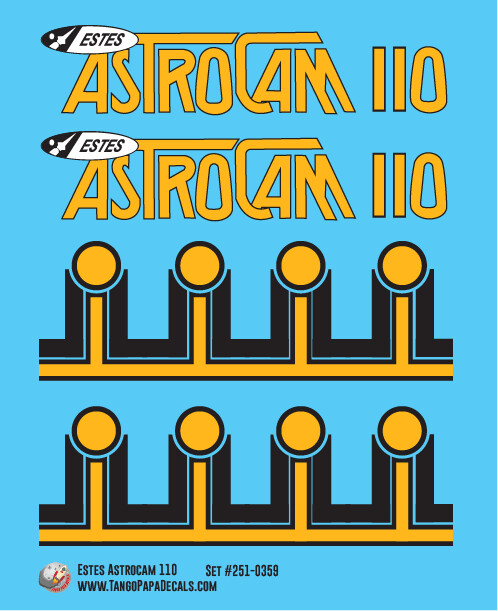 Estes Astrocam 110 Decals