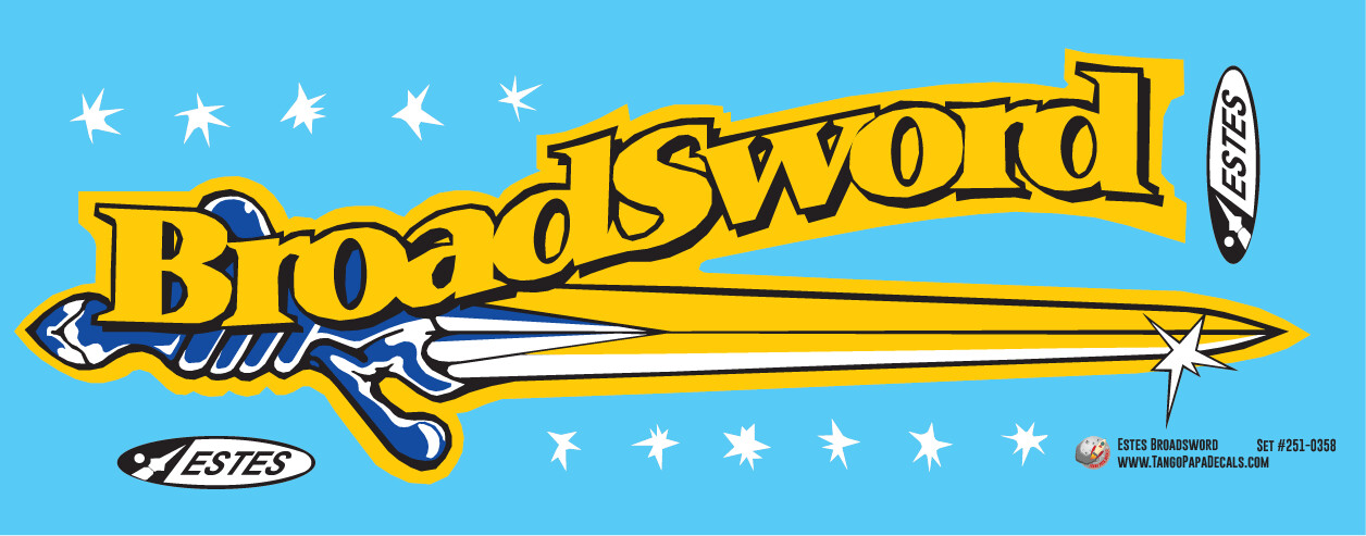 Estes Broadsword Decals