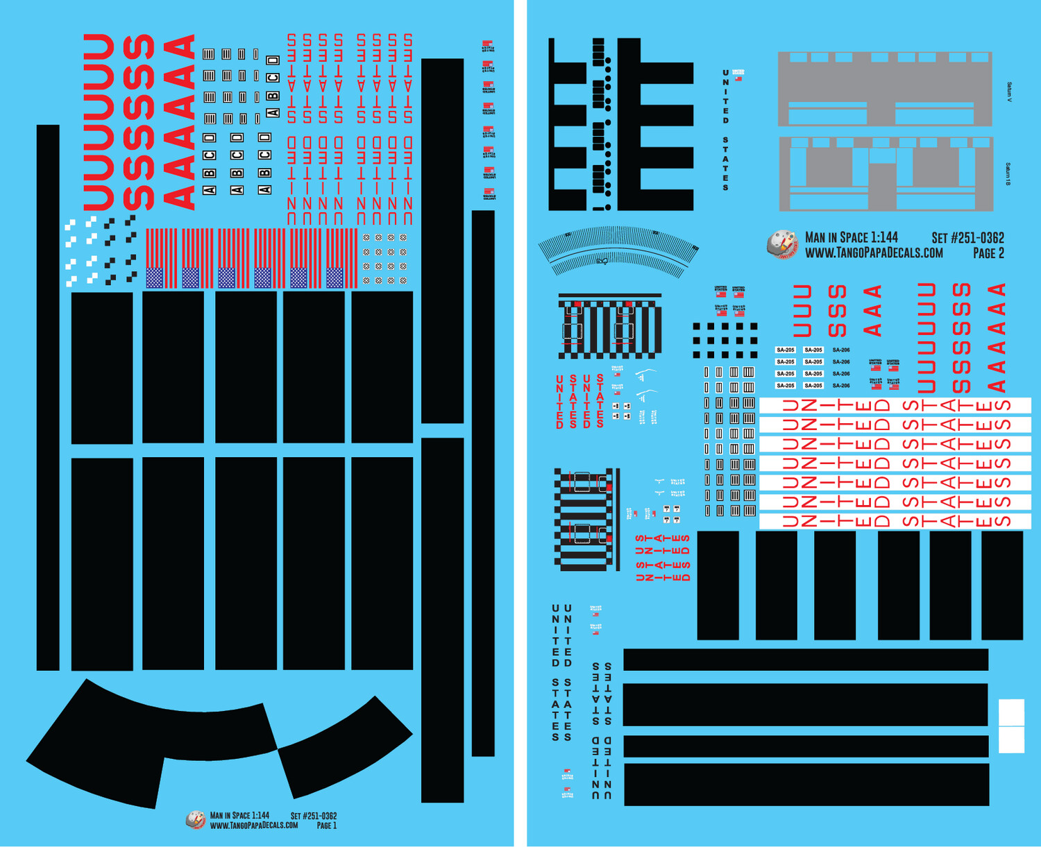 Man in Space 1:144 Scale Decals