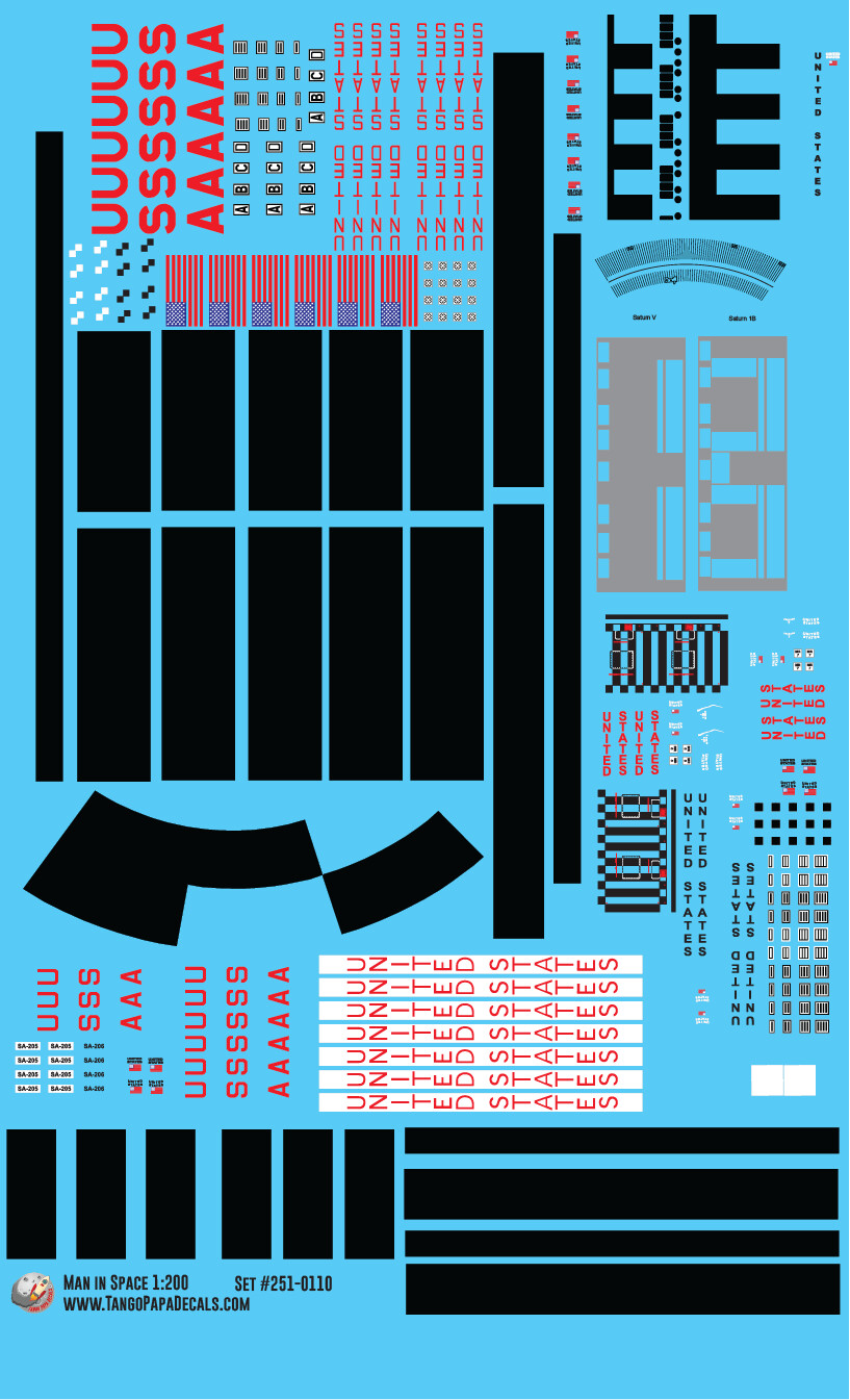 Man in Space 1:200 Scale Decals