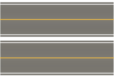 Easy Streets HO - Medium Asphalt-10in Solid Yellow Line