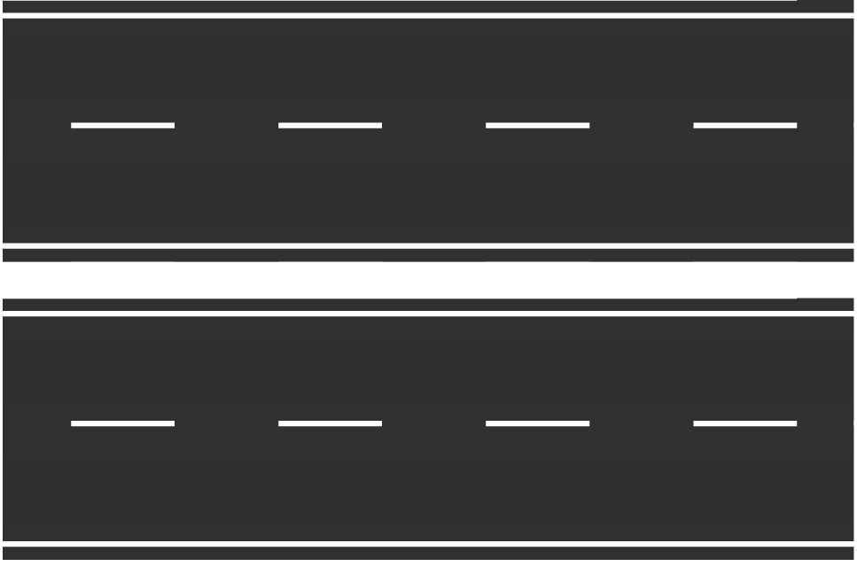 Easy Streets HO - Fresh Asphalt-10in Dashed White Line