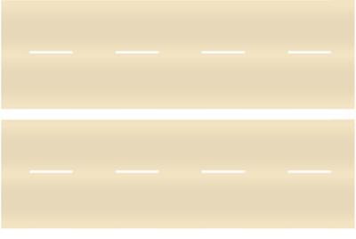 Easy Streets HO - Aged Concrete-10in Dashed White Line No Fog