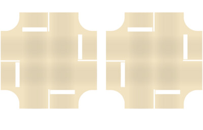 Easy Streets HO - Aged Concrete-4 Way Int 4 Stop Solid White Line
