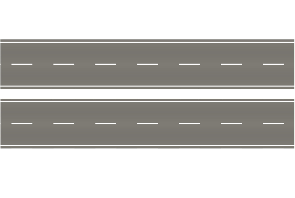 Easy Streets N - Medium Asphalt-10in Dashed White Line