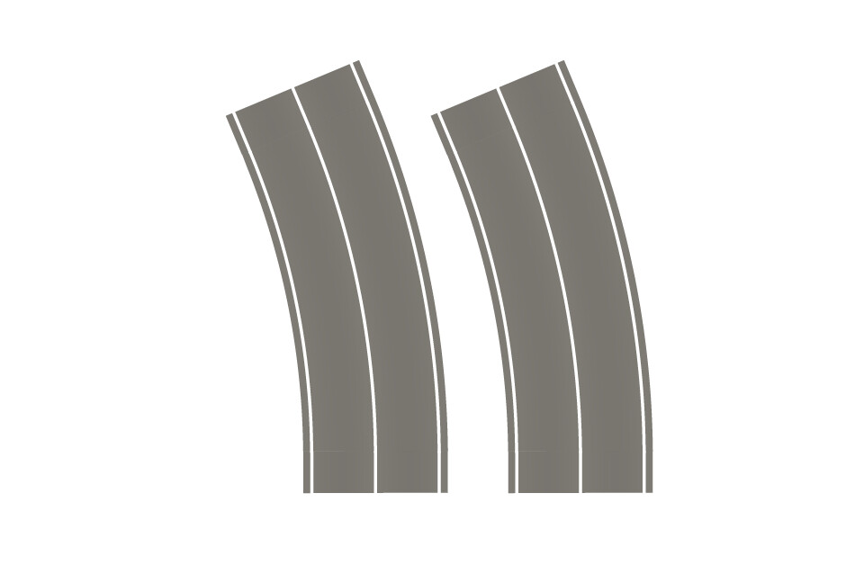 Easy Streets N - Medium Asphalt-Broad Curve-Solid White