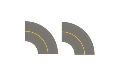 Easy Streets N - Medium Asphalt-Tight Curve-Solid Yellow No Fog