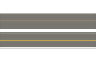 Easy Streets N - Medium Asphalt-10in Solid Yellow Line