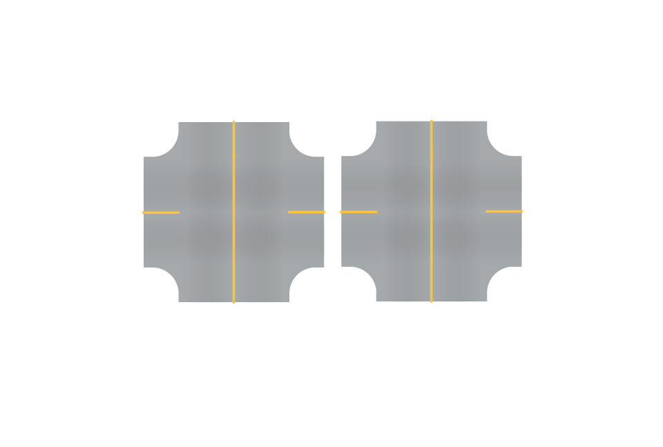 Easy Streets N-Aged Asphalt-4 Way Int Solid Yellow Line 2 Stop No Fog