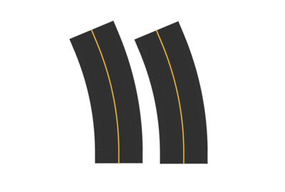 Easy Streets N - Fresh Asphalt-Broad Curve-Solid Yellow No Fog