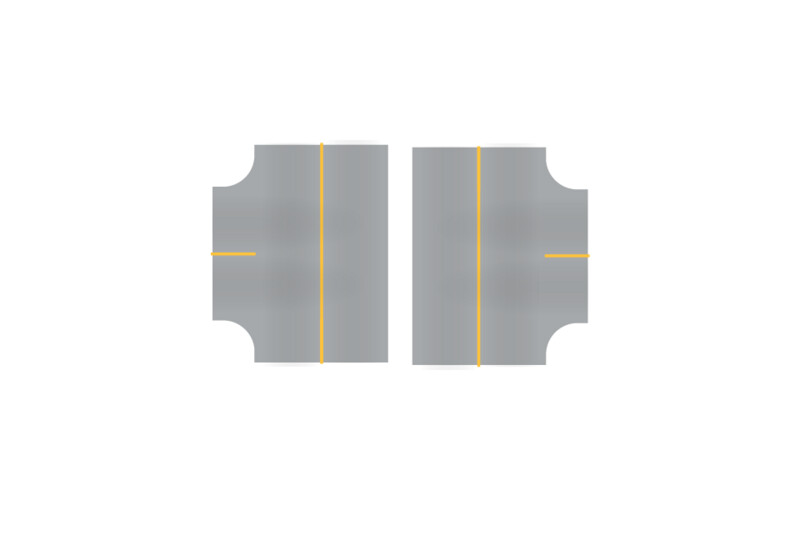 Easy Streets N - Aged Asphalt-3 Way Int Solid Yellow Line No Fog