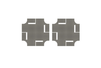 Easy Streets N - Medium Asphalt-4 Way Int 4 Stop Solid White Line