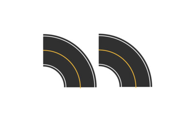 Easy Streets N - Fresh Asphalt-Tight Curve-Solid Yellow