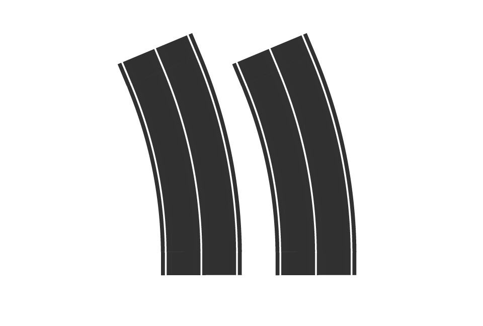 Easy Streets N - Fresh Asphalt-Broad Curve-Solid White