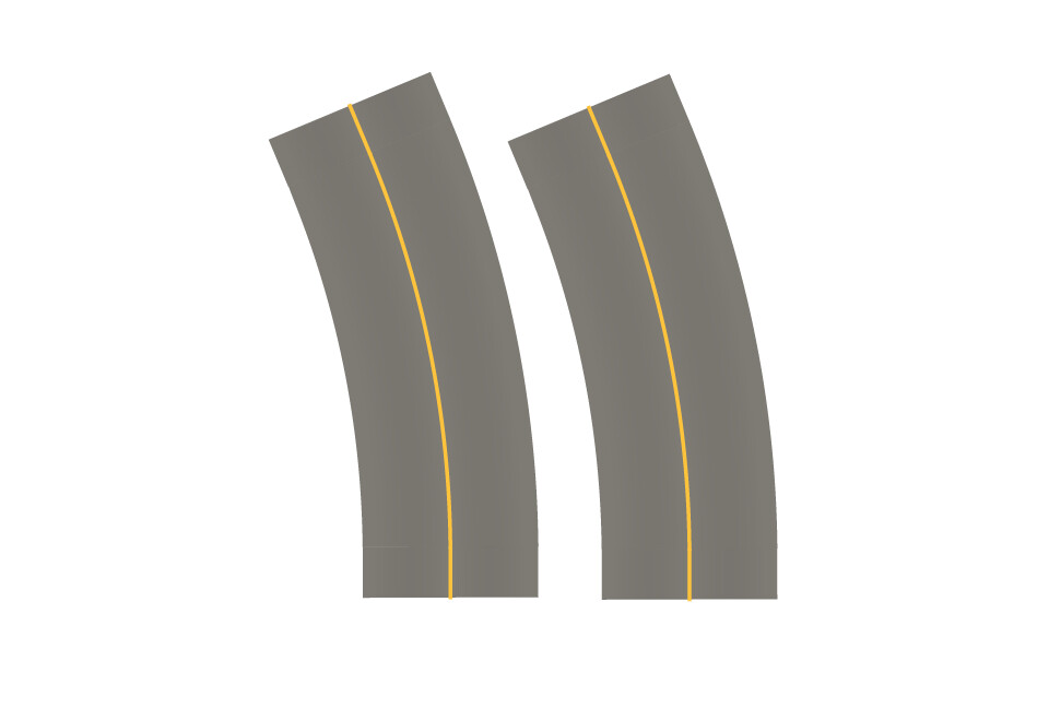 Easy Streets N - Medium Asphalt-Broad Curve-Solid Yellow No Fog