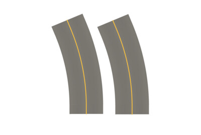 Easy Streets N - Medium Asphalt-Broad Curve-Solid Yellow No Fog