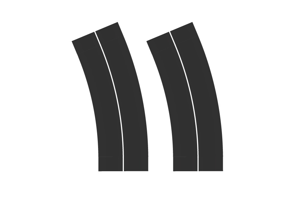Easy Streets N - Fresh Asphalt-Broad Curve-Solid White No Fog