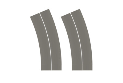 Easy Streets N - Medium Asphalt-Broad Curve-Solid White No Fog