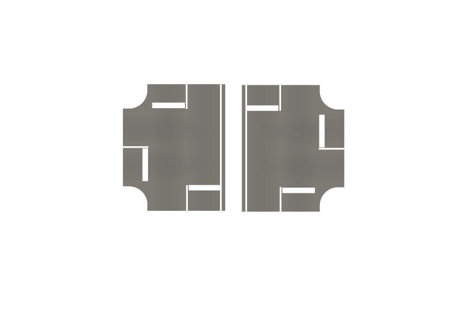 Easy Streets N - Medium Asphalt-3 Way Int 3 Stop Solid White Line