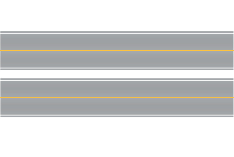 Easy Streets N - Aged Asphalt-10in Solid Yellow Line