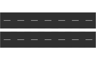 Easy Streets N - Fresh Asphalt-10in Dashed White Line No Fog