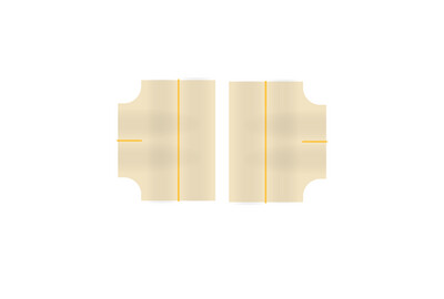 Easy Streets N - Aged Concrete-3 Way Int Solid Yellow Line No Fog