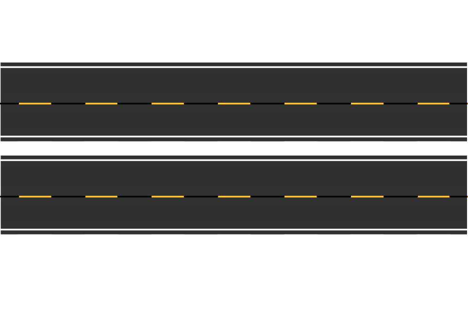 Easy Streets N - Fresh Asphalt-10in Dashed Yellow Black Line