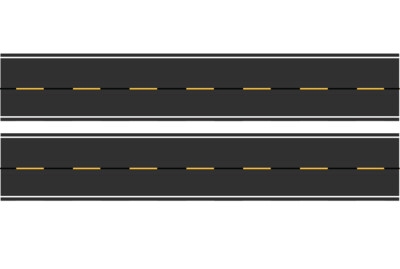 Easy Streets N - Fresh Asphalt-10in Dashed Yellow Black Line