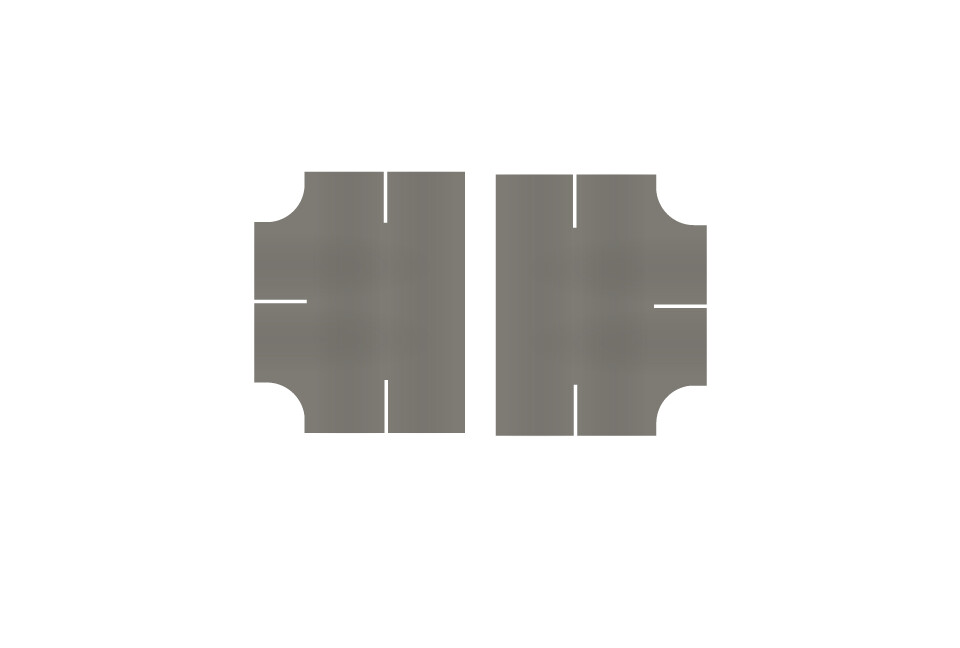 Easy Streets N - Medium Asphalt-3 Way 3 Stop Int Solid White Line No Fog