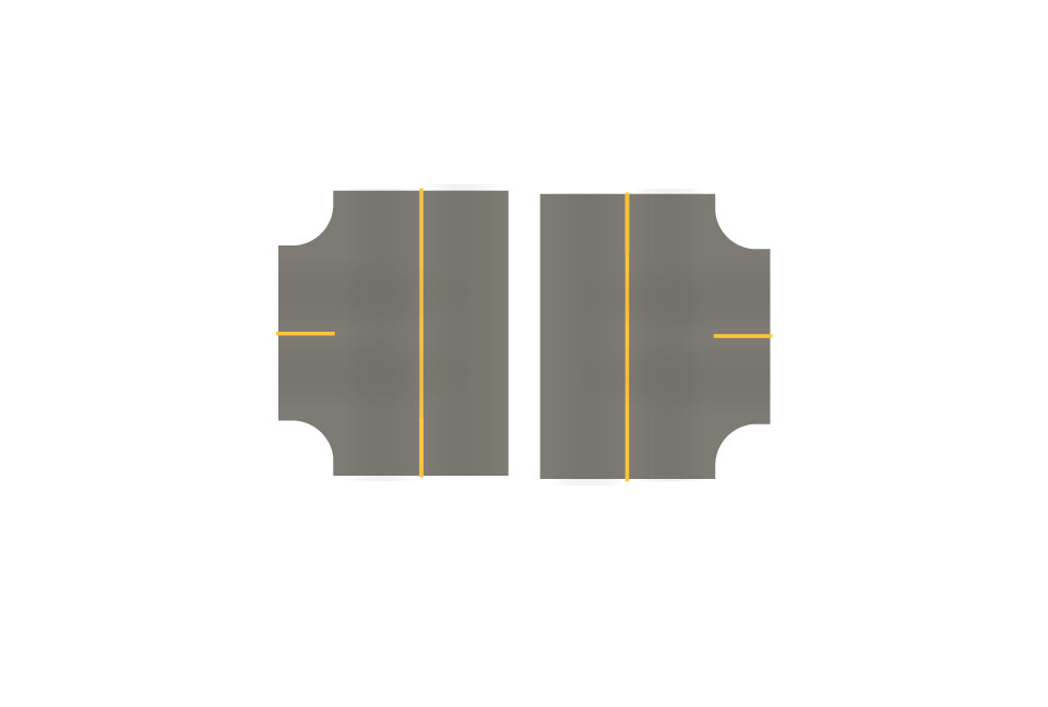 Easy Streets N - Medium Asphalt-3 Way Int Solid Yellow Line No Fog