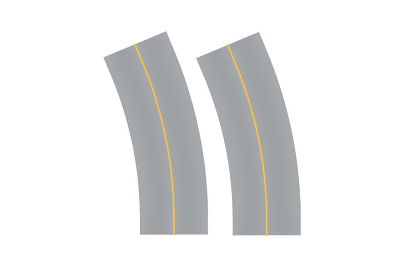Easy Streets N - Aged Asphalt-Broad Curve-Solid Yellow No Fog